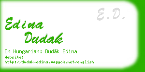 edina dudak business card